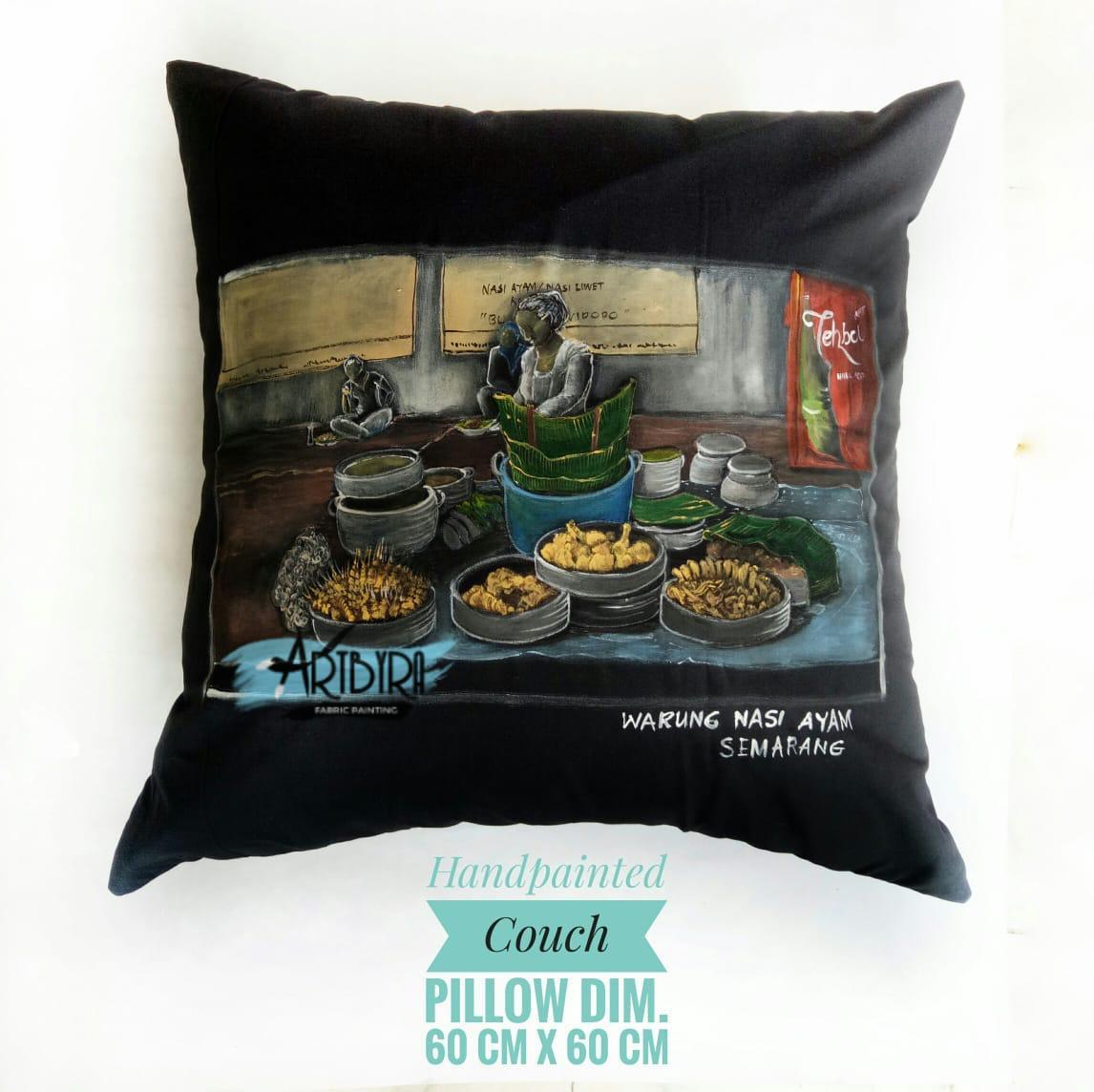 Bantal Sofa lukis kuliner Semarang